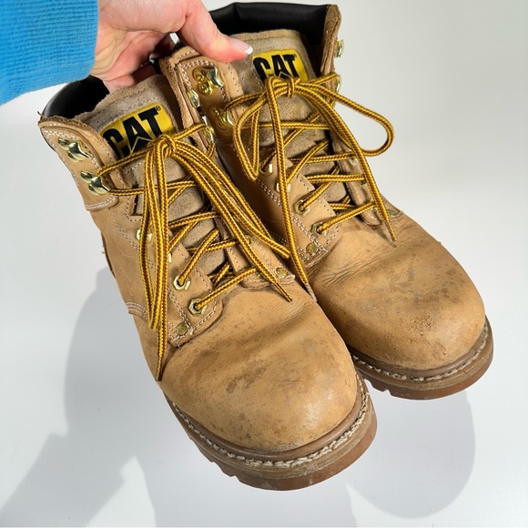 Caterpillar CAT leather work boots men size 9.5 - Picture 3 of 11